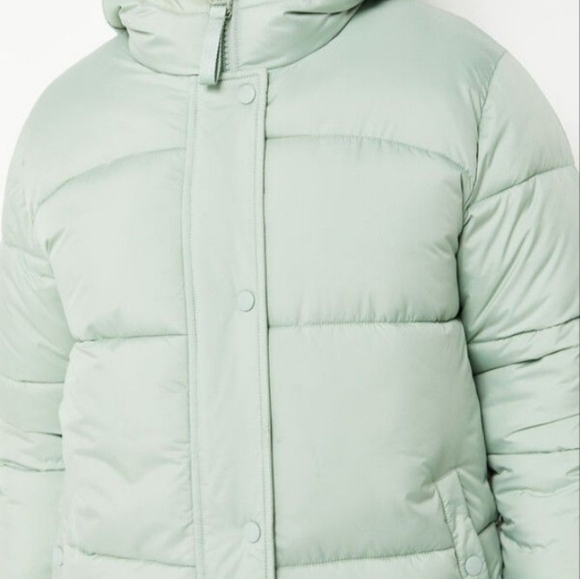 Green, Medium-sized, Ardene, Short Hooded Puffer Jacket - Picture 5 of 8